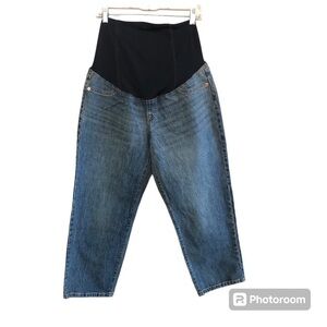 Ingrid & Isabel Maternity Over Belly Cropped Vintage Straight Jeans Size 8